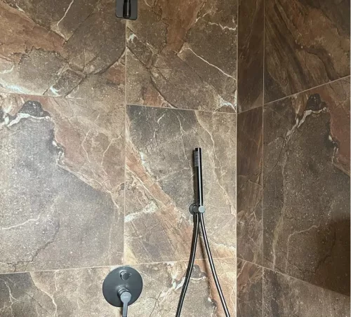 Trópusi zuhany, Deante Cascada fejzuhany, kerek, 250 mm, titanium NAC_D00K