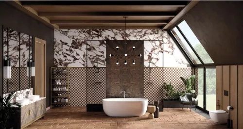 Trópusi zuhany, Deante Cascada fejzuhany, kerek, 250 mm, titanium NAC_D10K