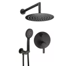 Falba süllyesztett csaptelep, Deante Arnika falsík alatti zuhanyszett, fekete NAC_N9QP