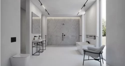 Falba süllyesztett csaptelep, Deante Arnika falsík alatti zuhanyszett, fekete NAC_N9QP