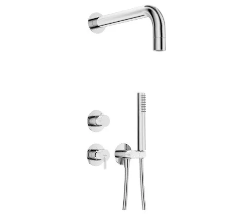 Falba süllyesztett csaptelep, Deante Silia falsík alatti zuhanyszett fejzuhannyal, króm NQS_09XK