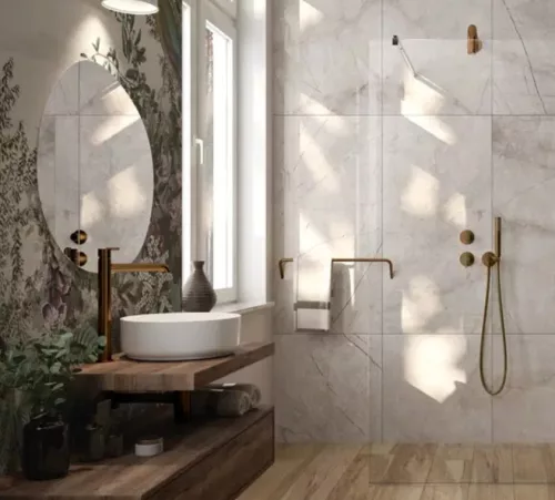 Falba süllyesztett csaptelep, Deante Silia zuhanyszett fejzuhannyal, szálcsiszolt bronz NQS_C9XK