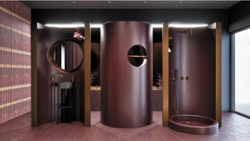 Falba süllyesztett csaptelep, Deante Silia zuhanyszett fejzuhannyal, szálcsiszolt bronz NQS_C0XK