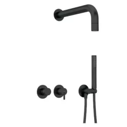   Falba süllyesztett csaptelep, Deante Silia zuhanyszett fejzuhannyal, fekete NQS_N0XK