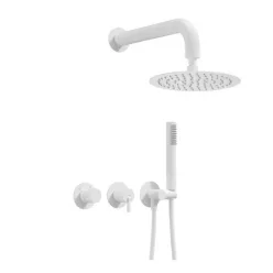   Falba süllyesztett csaptelep, Deante Silia falsík alatti zuhanyszett fejzuhannyal, fehér NQS_A0YK