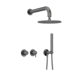   Falba süllyesztett csaptelep, Deante Silia zuhanyszett fejzuhannyal, titanium NQS_D0YK