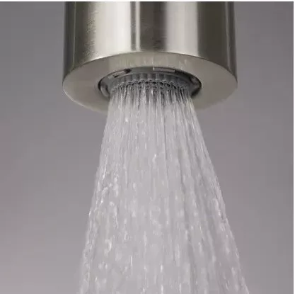 Falba süllyesztett csaptelep, Deante Silia Hexa zuhanyszett+fejzuhany, szálcsiszolt acél NHS_F9XK