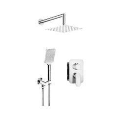   Falba süllyesztett csaptelep, Deante Alpinia zuhanyszett, keverő BOX-al, króm BXYZ0GAM