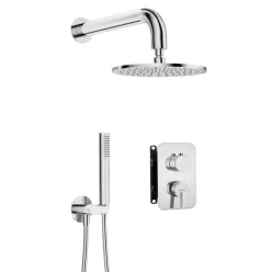   Falba süllyesztett csaptelep, Deante Silia zuhanyszett, keverő BOX-al, króm BXYY0QSM