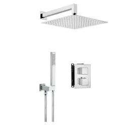   Falba süllyesztett csaptelep, Deante Therm zuhanyszett termosztatikus BOX-al, króm BXYZ0EAT