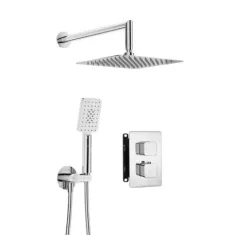   Falba süllyesztett csaptelep, Deante Therm zuhanyszett termosztatikus BOX-al, króm BXYZ0ECT