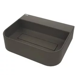   Mosdó, Deante Arnika gránit mosdó, 50,5x40,5 cm, antracit metál CQA_TU5S