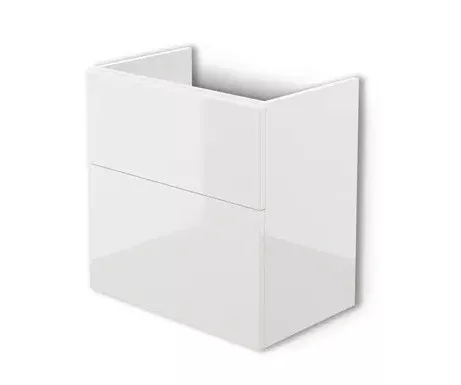 Alsó szekrény, Deante Prizma mosdó szekrény pult nélkül, fényes fehér 60x60x38,5 cm STU_6U61