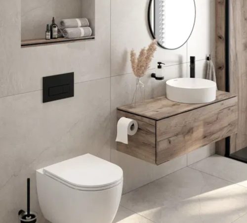 WC papír tartó, Deante Arnika fali wc papír tartó, fekete ADA_N211