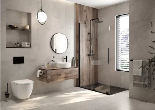 Törölközőtartó, Deante Arnika fali törölközőtartó, 62 cm, fekete ADA_N621