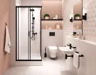 WC kefe tartó, Deante Mokko szabadonálló wc kefe tartó, fekete ADM_N712
