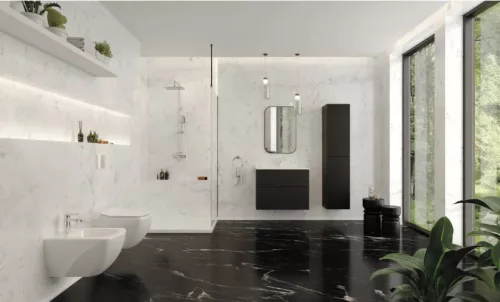 Tükör, Deante Mokko szögletes tükör 50x75 cm, fekete ADM_N801