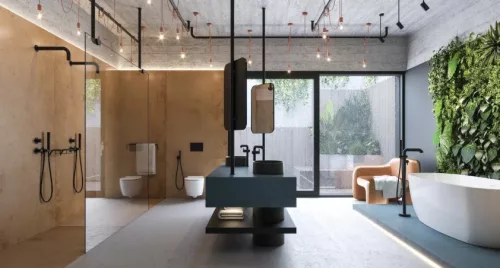 Tükör, Deante Mokko szögletes tükör 50x75 cm, fekete ADM_N801