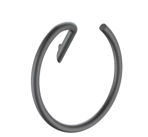 Törölközőtartó, Deante Silia fali, kerek törölközőtartó, titanium ADI_D611