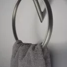 Törölközőtartó, Deante Silia fali, kerek törölközőtartó, titanium ADI_D611