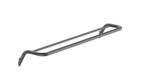 Törölközőtartó, Deante Silia fali, dupla törölközőtartó, titanium ADI_D631