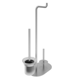   WC papír tartó, Deante Silia wc papír tartó állvány, 3 funkciós, szálcsiszolt acél ADI_F732