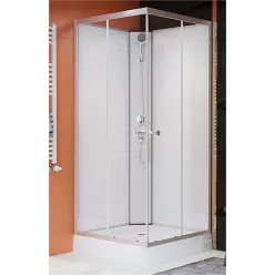   Zuhanykabin, Sanimix 22.1762C-80 szögletes, hátfalas zuhanykabin 80x80