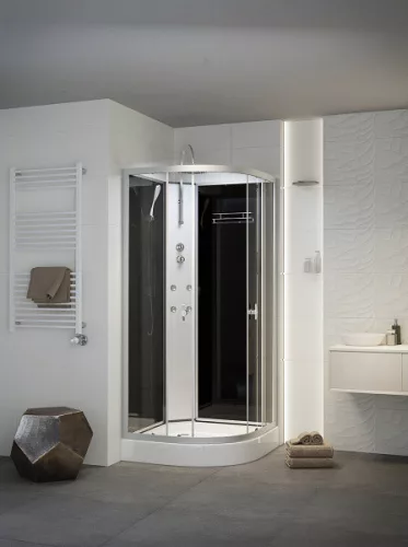 Hidromasszázs zuhanykabin, Sanimix 22.181 Black hidromasszázs zuhanykabin 90x90