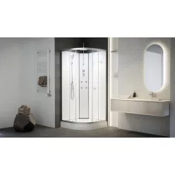   Hidromasszázs zuhanykabin, Sanimix 22.181 White hidromasszázs zuhanykabin 90x90