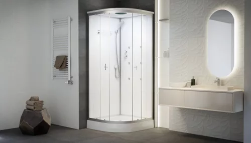 Hidromasszázs zuhanykabin, Sanimix 22.1058 White hidromasszázs zuhanykabin 90x90