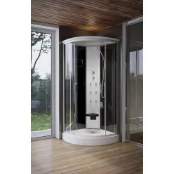   Hidromasszázs zuhanykabin, Sanimix 22.8021 Black hidromasszázs zuhanykabin 90x90