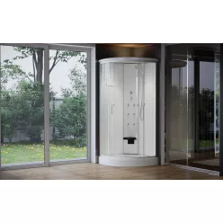   Hidromasszázs zuhanykabin, Sanimix 22.8021 White hidromasszázs zuhanykabin 90x90