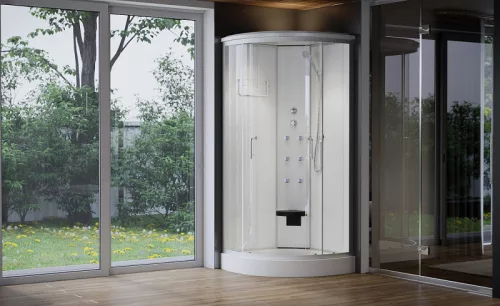 Hidromasszázs zuhanykabin, Sanimix 22.8021 White hidromasszázs zuhanykabin 90x90