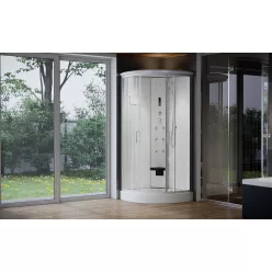   Hidromasszázs zuhanykabin, Sanimix 22.8021-1 White hidromasszázs zuhanykabin elektronikával 90x90