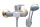 Zuhany csaptelep, Sanimix Alfa Gold zuhany csaptelep zuhanyszettel, króm 033.4.2