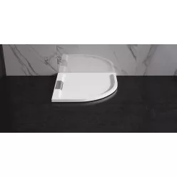   Zuhanytálca, Wasserburg Petra 80x80 cm íves zuhanytálca, fehér 21.2503-80