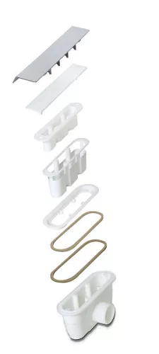 Zuhanytálca, Wasserburg Petra 90x90 cm íves zuhanytálca, fehér 21.2503-90