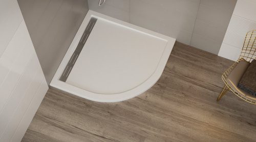 Zuhanytálca, Wasserburg Petra 90x90 cm íves zuhanytálca, fehér 2503R-90