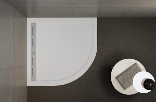 Zuhanytálca, Wasserburg Petra 90x90 cm íves zuhanytálca, fehér 2503R-90