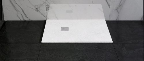 Zuhanytálca, Wasserburg Petra 120x90 cm zuhanytálca, rozsdamentes ráccsal, fehér 21.2506C-90