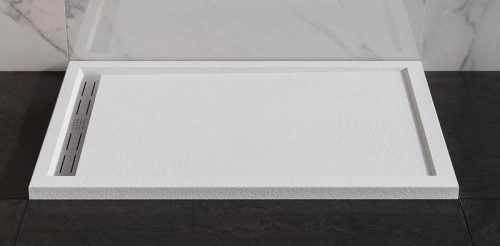 Zuhanytálca, Wasserburg Petra 120x90 cm szögletes zuhanytálca folyókával, fehér 21.2506R-90