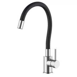   Mosogató csaptelep,Wasserburg Medusa Topfix flexibilis mosogató csaptelep fekete 25.052.6FXBL