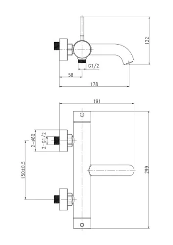 Kádtöltő csaptelep, Wasserburg Perle kádtöltő csaptelep, szálcsiszolt arany 25.052.5GL