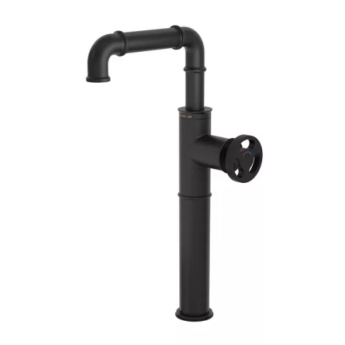 Mosdó csaptelep, Wasserburg Industry egykaros magasított mosdó csaptelep, fekete 25.050.2B