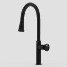 Mosogató csaptelep, Wasserburg Industry kihúzható, álló mosogató csaptelep, fekete 25.050.6B