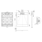 Zuhanytálca, Invena Alvero zuhanytálca, fehér 90x110 AK-7B-911-H