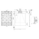 Zuhanytálca, Invena Alvero zuhanytálca, fehér 90x120 AK-7B-912-H