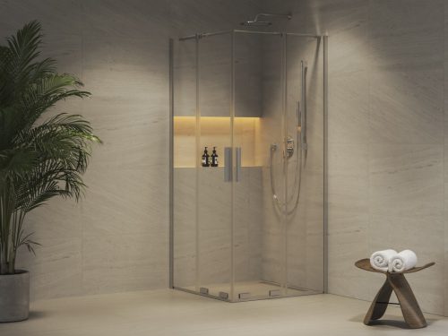 Zuhanykabin, Ravak Roll RORV2 zuhanykabin 90x90 cm, króm X14V70C00Z1