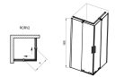 Zuhanykabin, Ravak Roll RORV2 zuhanykabin 90x90 cm, króm X14V70C00Z1