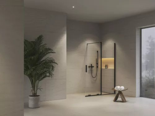 Walk-in, Ravak Roll ROWI zuhanyfal 100 cm, fekete X9WVA0300Z1